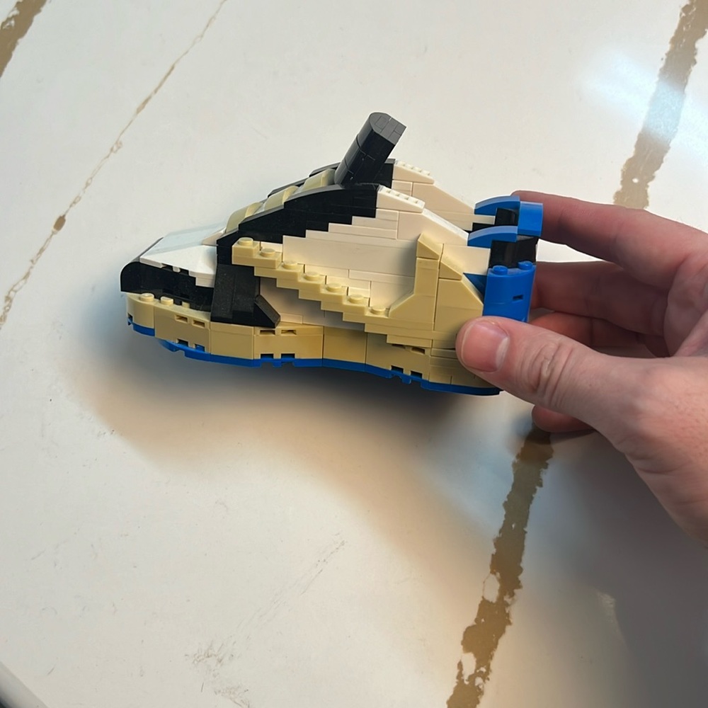 Travis Scott Jordan 1 low fragments Lego